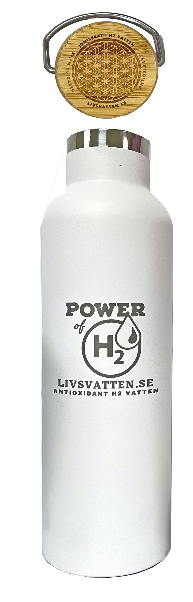 Vit Vattenflaska 1 st Stål 0,75 Liter
